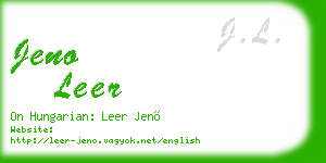 jeno leer business card